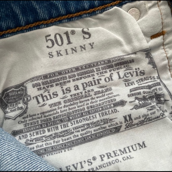 Levi’s 501 Skinny Jeans (New) - Picture 4 of 4